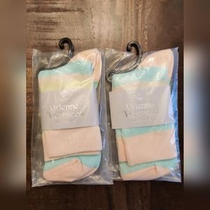 2 pairs of Vivienne Westwood spring color cotton socks